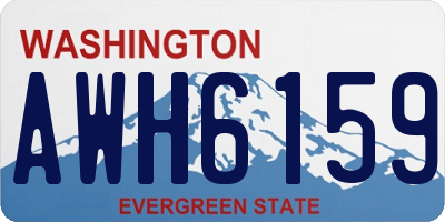WA license plate AWH6159