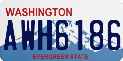 WA license plate AWH6186