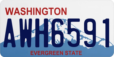 WA license plate AWH6591
