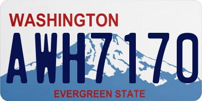 WA license plate AWH7170