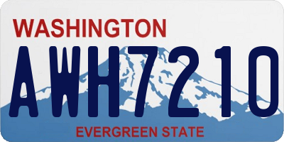 WA license plate AWH7210