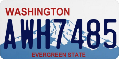 WA license plate AWH7485