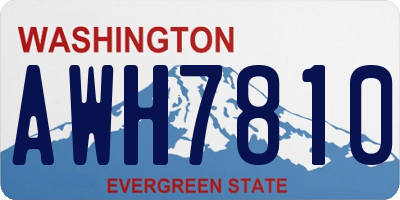 WA license plate AWH7810