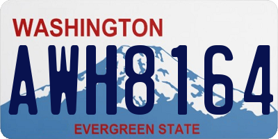 WA license plate AWH8164