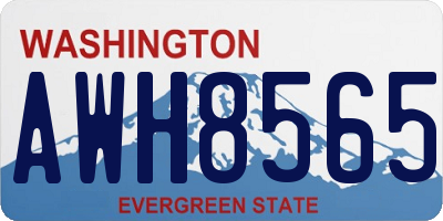 WA license plate AWH8565