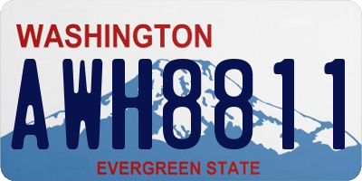 WA license plate AWH8811