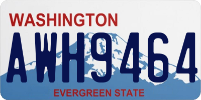 WA license plate AWH9464