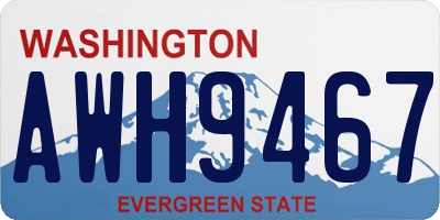 WA license plate AWH9467
