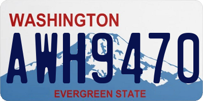 WA license plate AWH9470