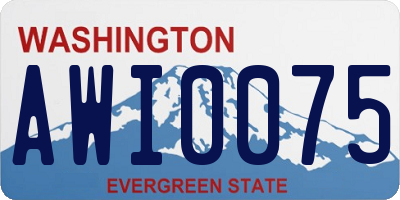 WA license plate AWI0075