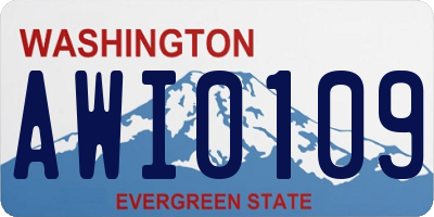 WA license plate AWI0109