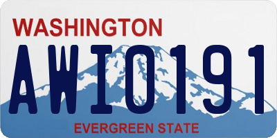 WA license plate AWI0191