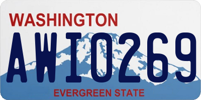 WA license plate AWI0269