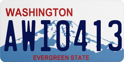WA license plate AWI0413