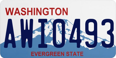 WA license plate AWI0493