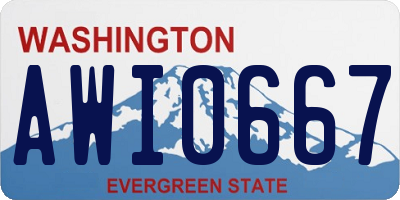 WA license plate AWI0667