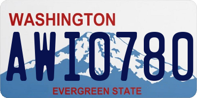 WA license plate AWI0780