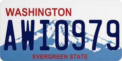WA license plate AWI0979