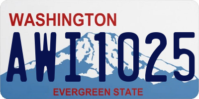 WA license plate AWI1025