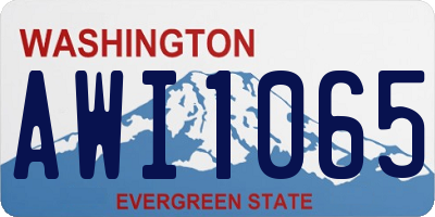 WA license plate AWI1065