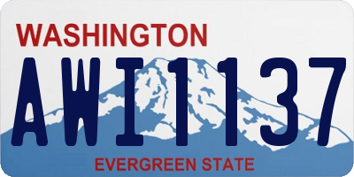 WA license plate AWI1137