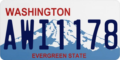 WA license plate AWI1178