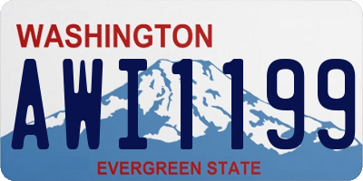 WA license plate AWI1199