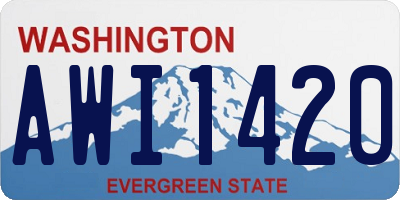 WA license plate AWI1420