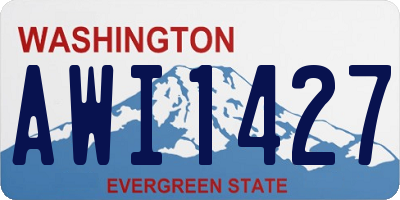 WA license plate AWI1427
