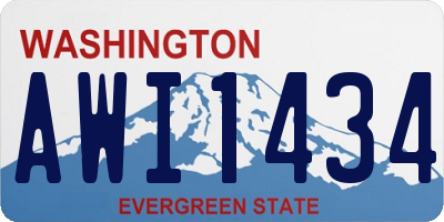 WA license plate AWI1434