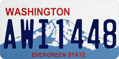 WA license plate AWI1448