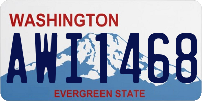 WA license plate AWI1468
