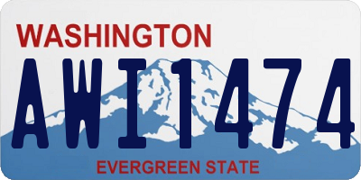 WA license plate AWI1474