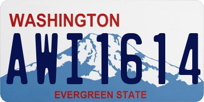 WA license plate AWI1614