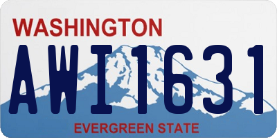 WA license plate AWI1631