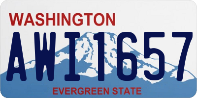 WA license plate AWI1657