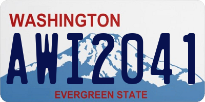 WA license plate AWI2041