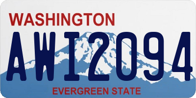 WA license plate AWI2094