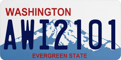 WA license plate AWI2101