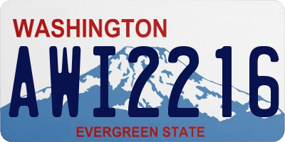 WA license plate AWI2216