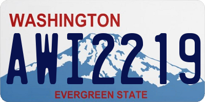 WA license plate AWI2219