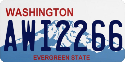 WA license plate AWI2266