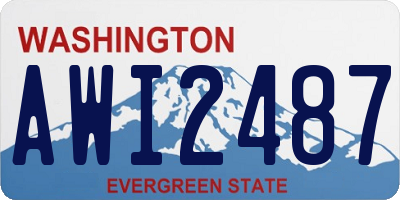 WA license plate AWI2487