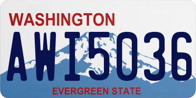 WA license plate AWI5036