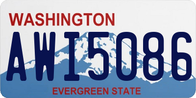 WA license plate AWI5086