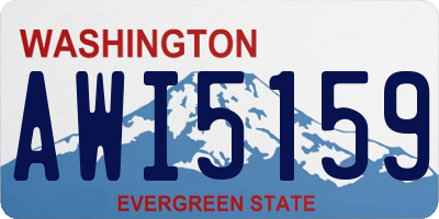 WA license plate AWI5159