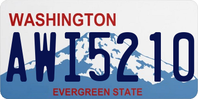 WA license plate AWI5210