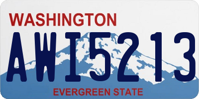 WA license plate AWI5213