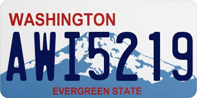 WA license plate AWI5219