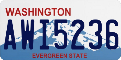 WA license plate AWI5236